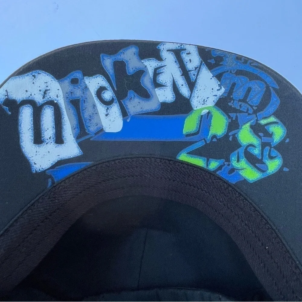 Disney Hat Youth ,one size ,Stretch Blue Mohawk Mickey Mouse Fitted Baseball Cap